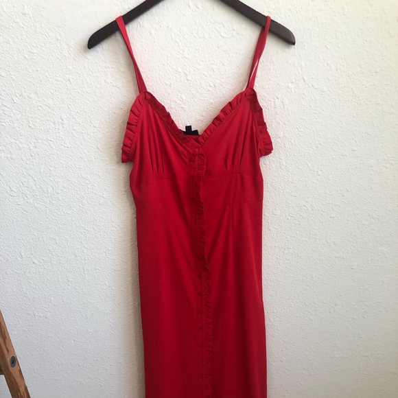 Top shop Red Ruffle Maxi - Picture 2 of 6